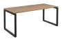 SEK-O - 18 stůl kancelářský, kovová podnož černá, deska 25 mm, široký 1800 mm, dub bardolino